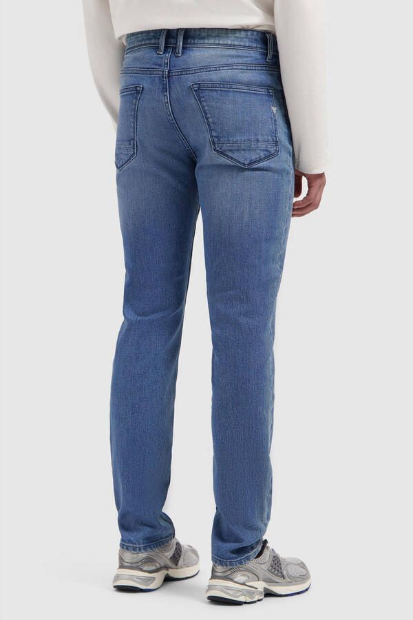 PURE PATH Heren Jeans The Ryan Slim Fit Jeans Blauw - Foto 6