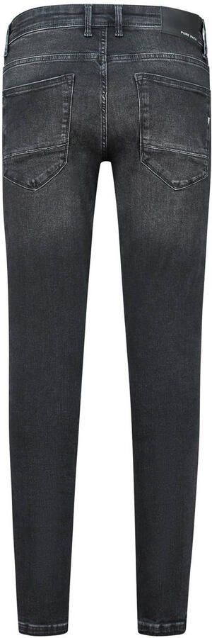 PURE PATH Heren Jeans The Jone Skinny Fit Jeans Donkergrijs - Foto 7