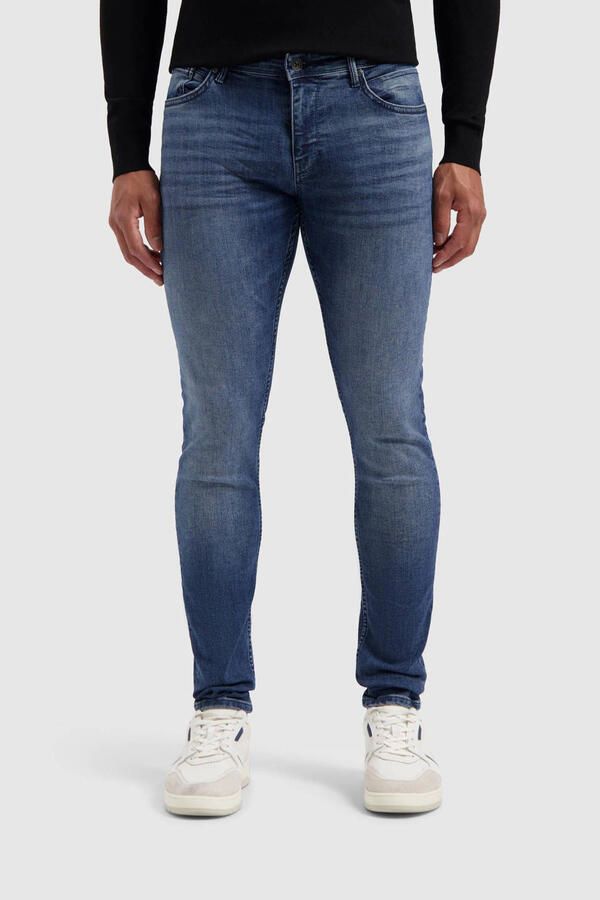 PURE PATH Heren Jeans The Jone Skinny Fit Jeans Blauw - Foto 5