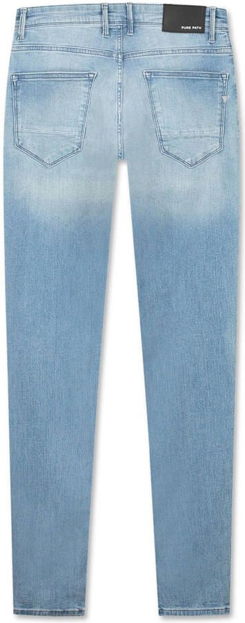 PURE PATH Heren Jeans The Jone Skinny Fit Jeans Lichtblauw - Foto 6