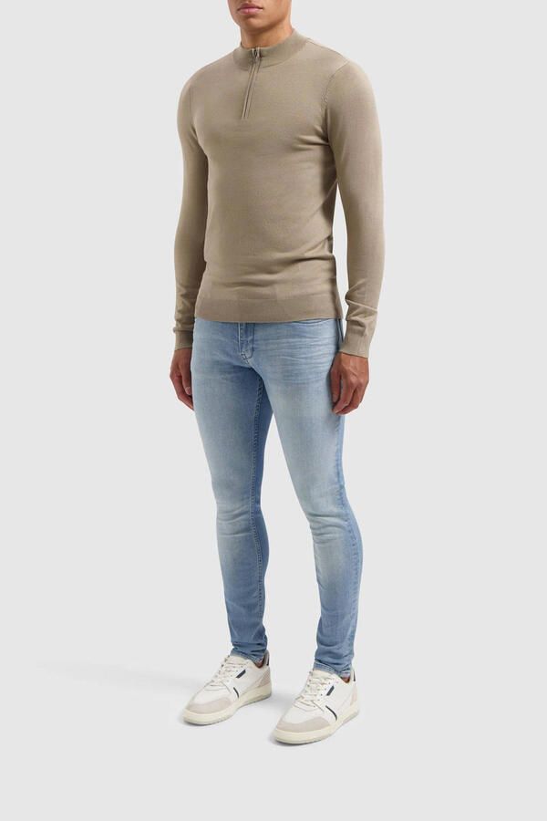 PURE PATH Heren Jeans The Jone Skinny Fit Jeans Lichtblauw - Foto 5