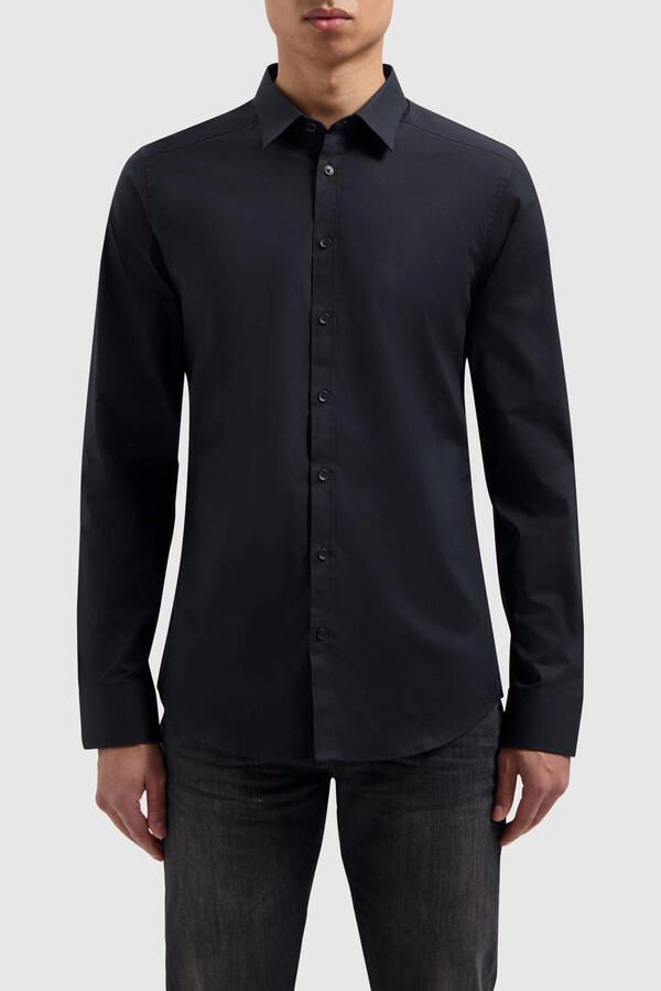 PURE PATH Heren Overhemden Essential Casual Shirt Zwart - Foto 6