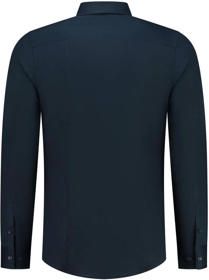 PURE PATH Heren Overhemden Essential Casual Shirt Donkerblauw - Foto 5
