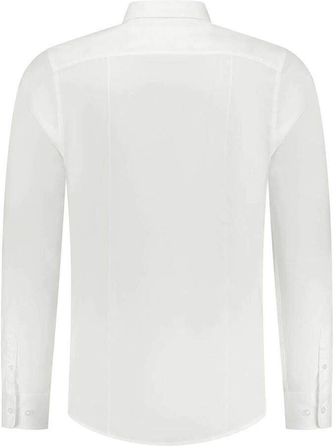 PURE PATH Heren Overhemden Essential Casual Shirt Wit - Foto 7