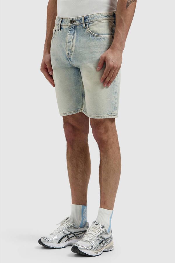 PURE PATH Heren Jeans The Owen Regular Fit Short Lichtblauw - Foto 5
