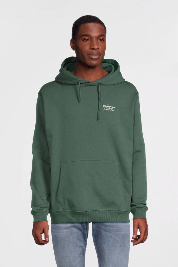 Purewhite hoodie forest green