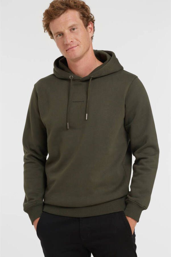 PUREWHITE Heren Truien & Vesten Pure Logo Hoodie Donkergroen