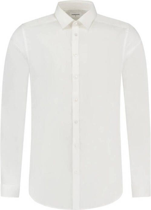 Pure Path slim fit overhemd ESSENTIALS white