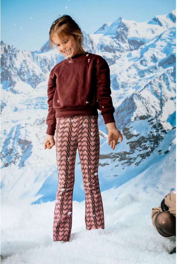 QPI flared broek met hartjes roze - Foto 2