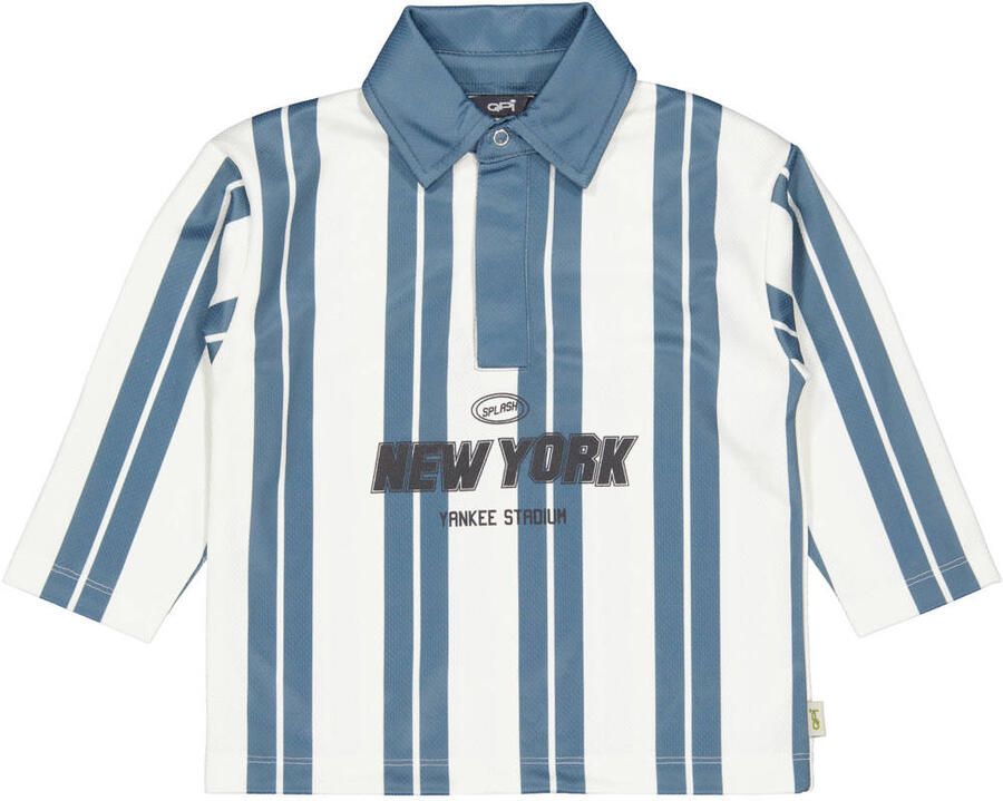 QPI gestreepte longsleeve blauw