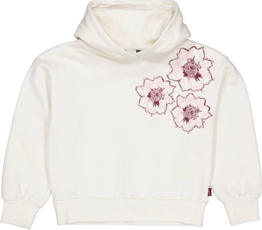 QPI hoodie met print wit