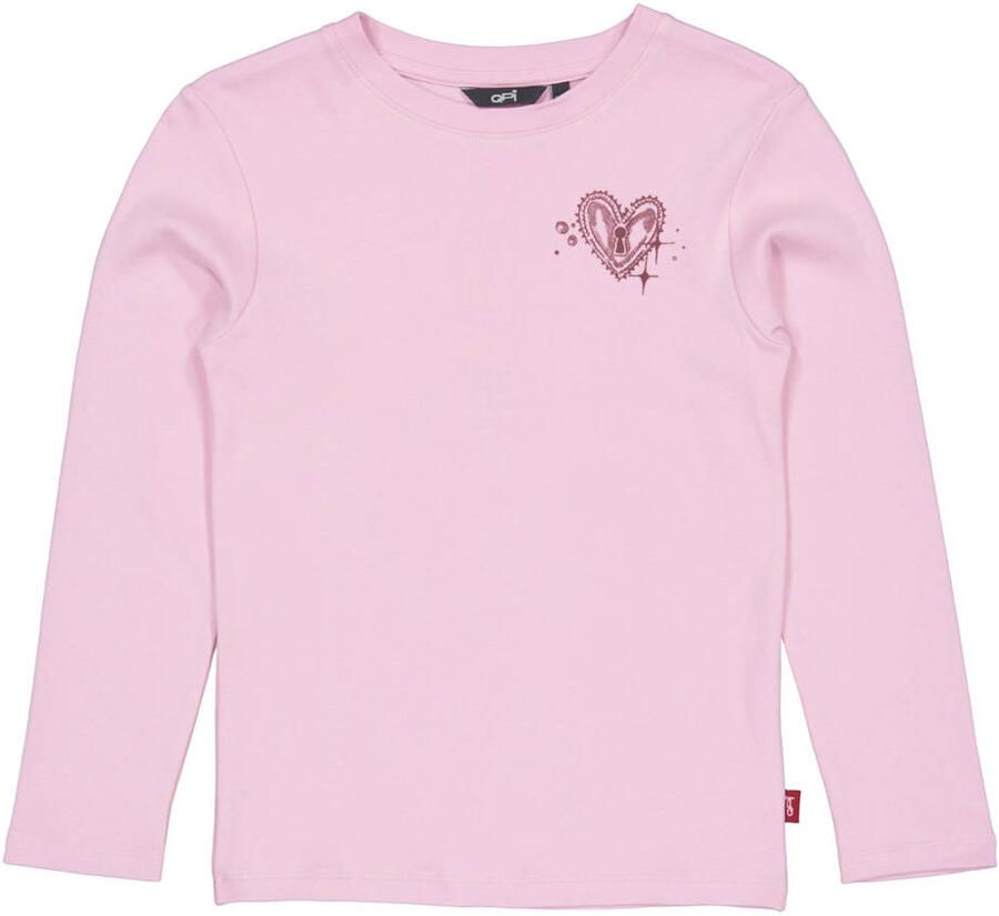 QPI longsleeve met backprint roze