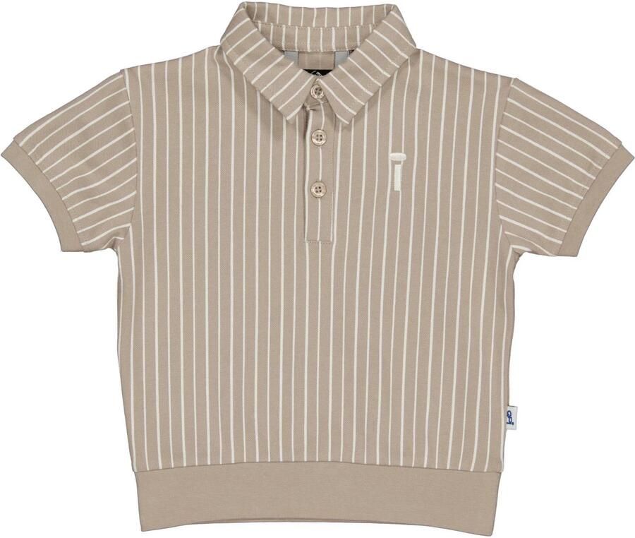 QPI Mini gestreepte polo zand