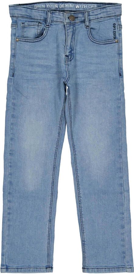 QPI regular fit jeans mediumblauw Jongens Stretchdenim Effen