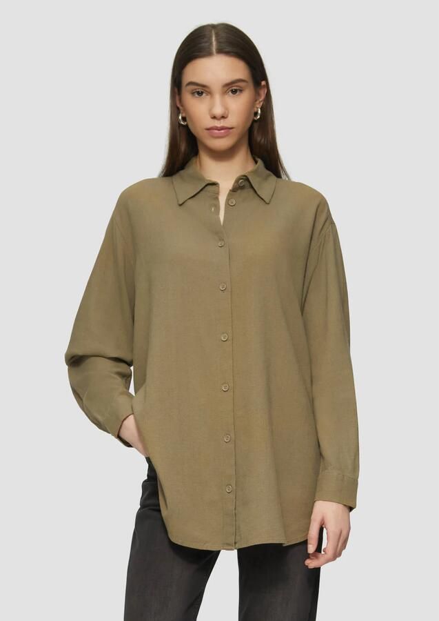 Q S designed by Blouse met lange mouwen van een linnenmix met viscose - Foto 2