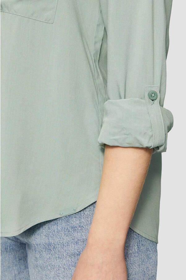 Q S designed by Overhemdblouse met turn-upmouwen nieuwe collectie