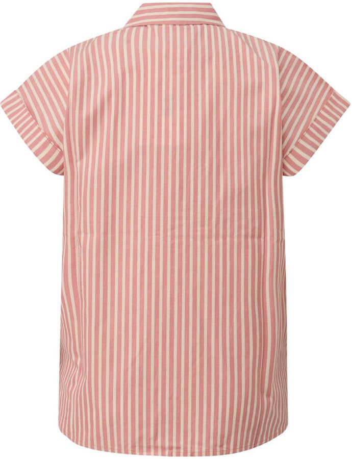 Q S designed by Blouse met korte mouwen in streep-look