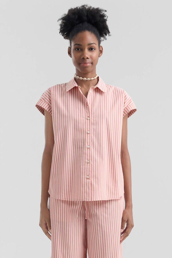 Q S designed by Blouse met korte mouwen in streep-look - Foto 2