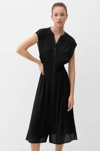 QS by s.Oliver Midi-jurk van viscosemix met structuurmotief