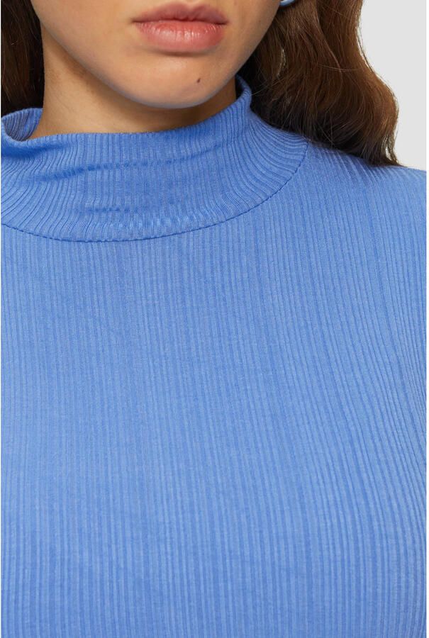 QS Shirt met lange mouwen en opstaande kraag