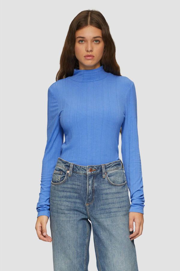 QS Shirt met lange mouwen en opstaande kraag - Foto 2