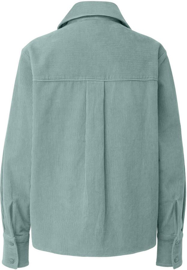 Q S by s.Oliver corduroy blouse grijsblauw - Foto 2
