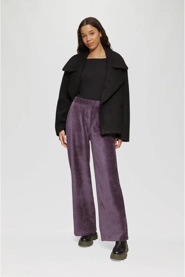 Q S by s.Oliver corduroy straight fit broek paars