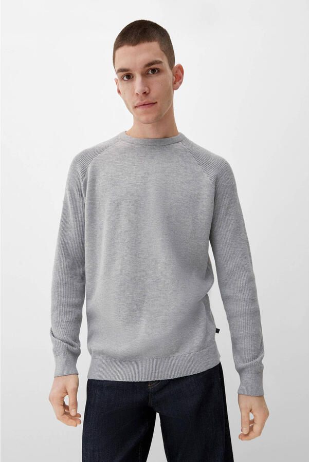 Q S by s.Oliver fijngebreide trui grijs - Foto 2