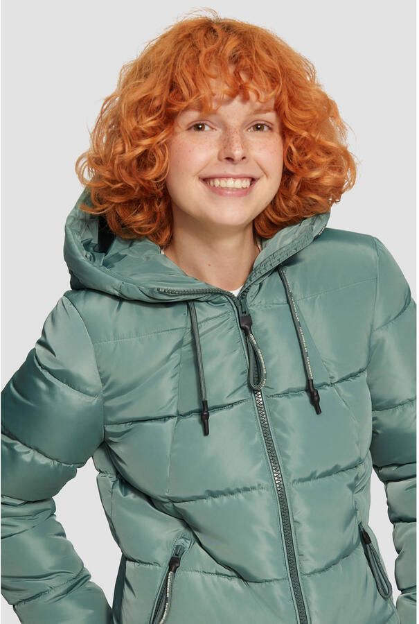 Q S designed by Gewatteerde jas met een capuchon