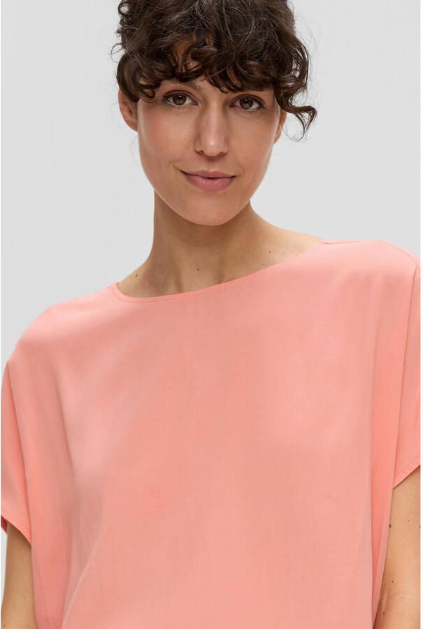 Q S designed by Blouse met korte mouwen met rugsplit