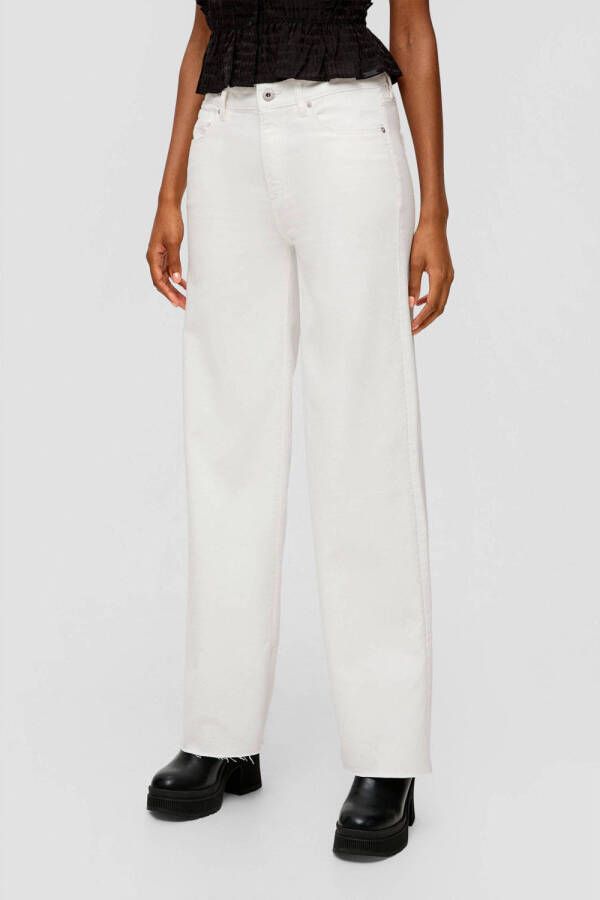 Q S by s.Oliver high waist straight fit jeans wit