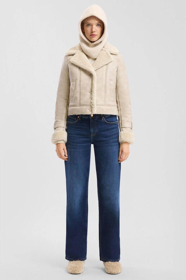 Q S by s.Oliver high waist wide leg jeans donkerblauw dark blue - Foto 3