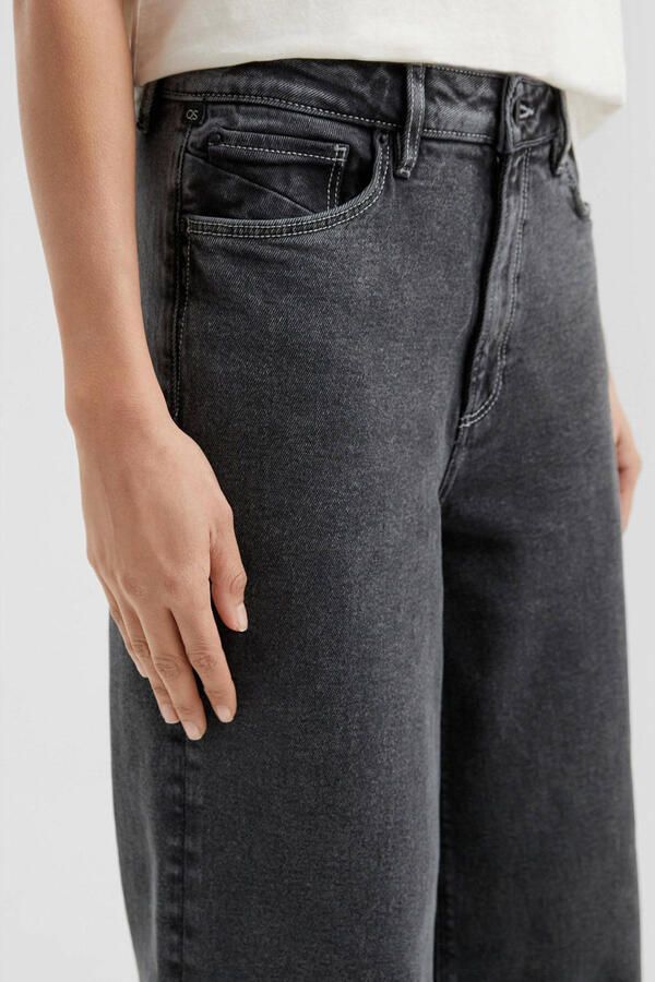 Q S by s.Oliver high waist wide leg jeans grey denim - Foto 2