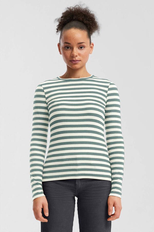 Q S designed by Shirt met lange mouwen Zomershirt gestreept ribstof - Foto 2