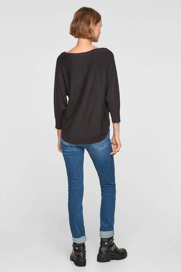 QS loose fit trui zwart - Foto 2