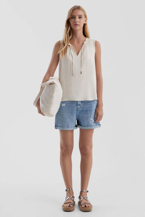 Q S designed by Top met gegolfde kraag