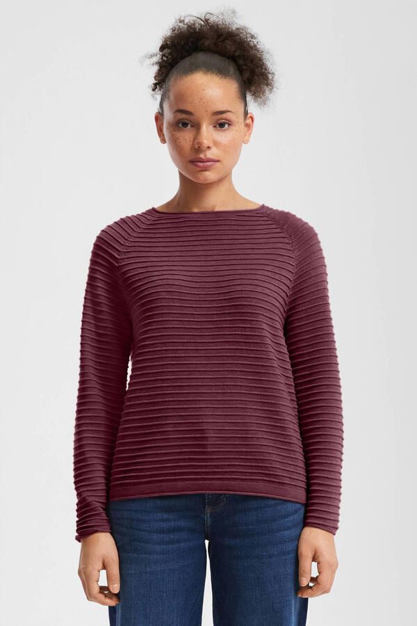 QS pullover trui donkerrood