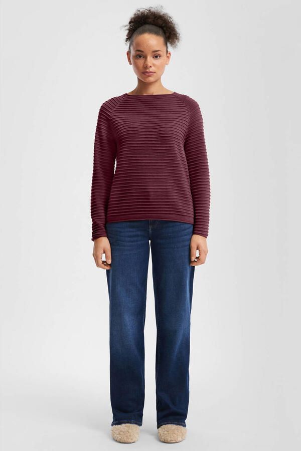 QS pullover trui donkerrood - Foto 2