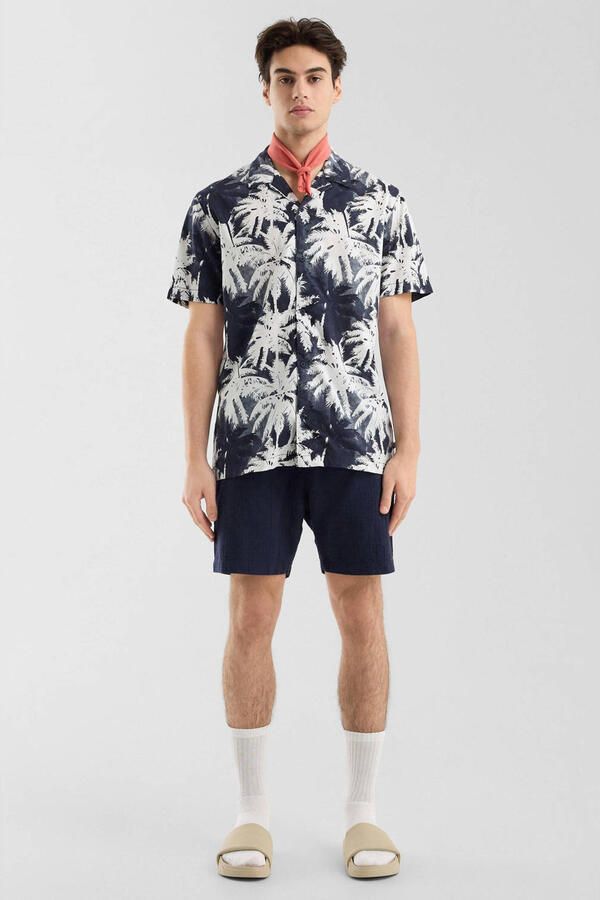 Q S by s.Oliver regular casual short donkerblauw - Foto 2