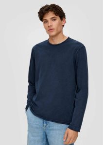 Q S by s.Oliver regular fit longsleeve donkerblauw