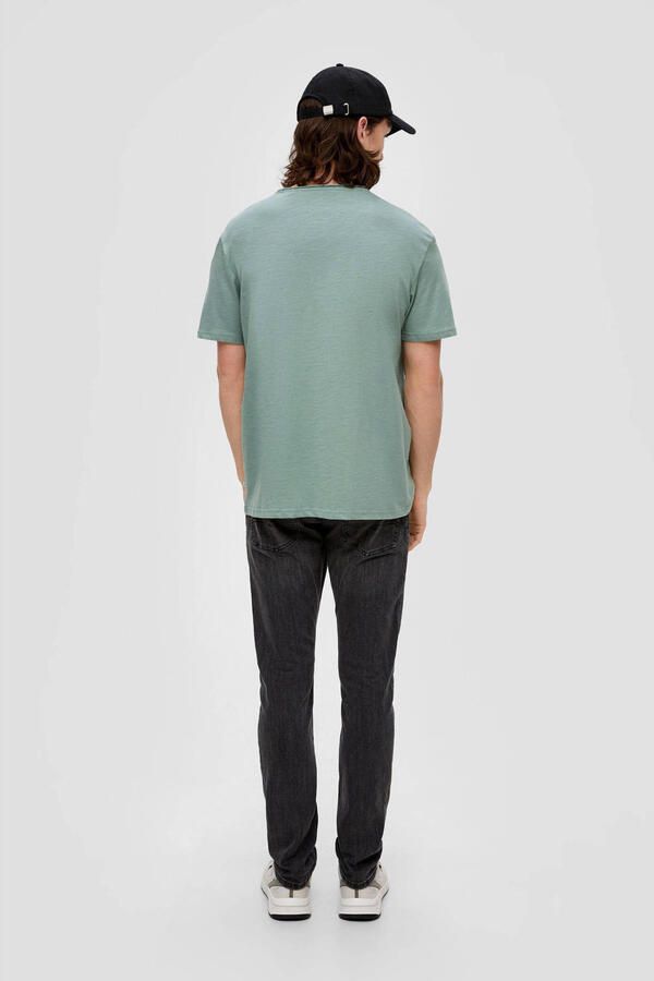 QS regular fit T-shirt groen