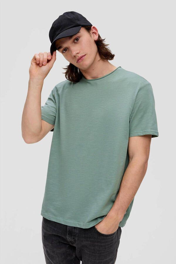 QS regular fit T-shirt groen - Foto 3