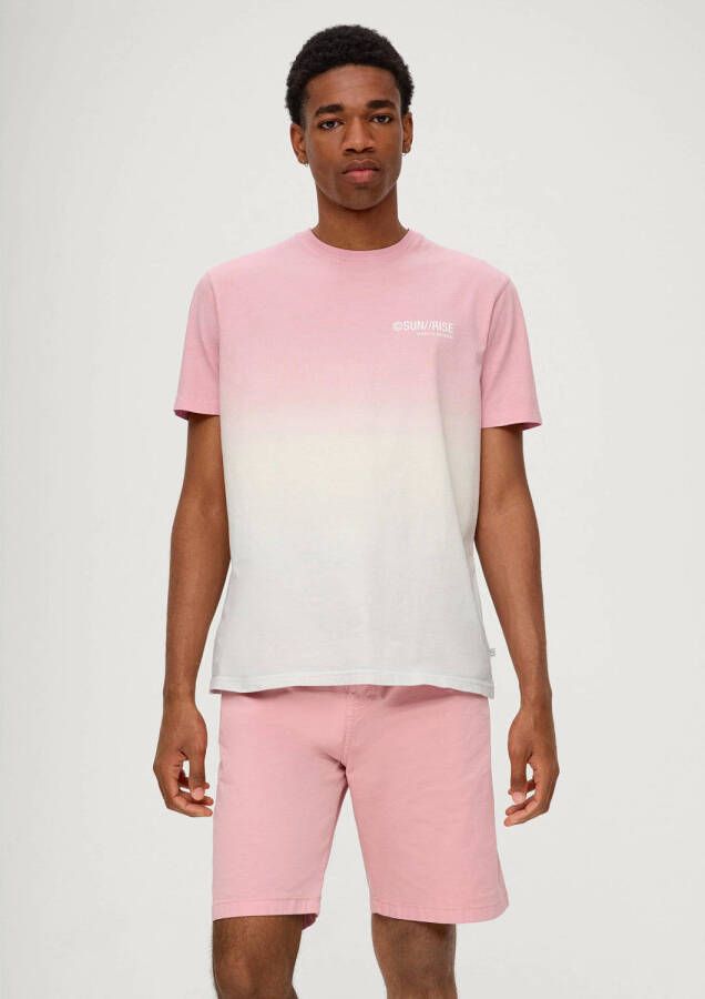 Q S by s.Oliver regular fit T-shirt roze
