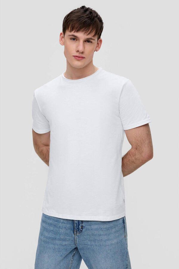 QS regular fit T-shirt wit - Foto 3