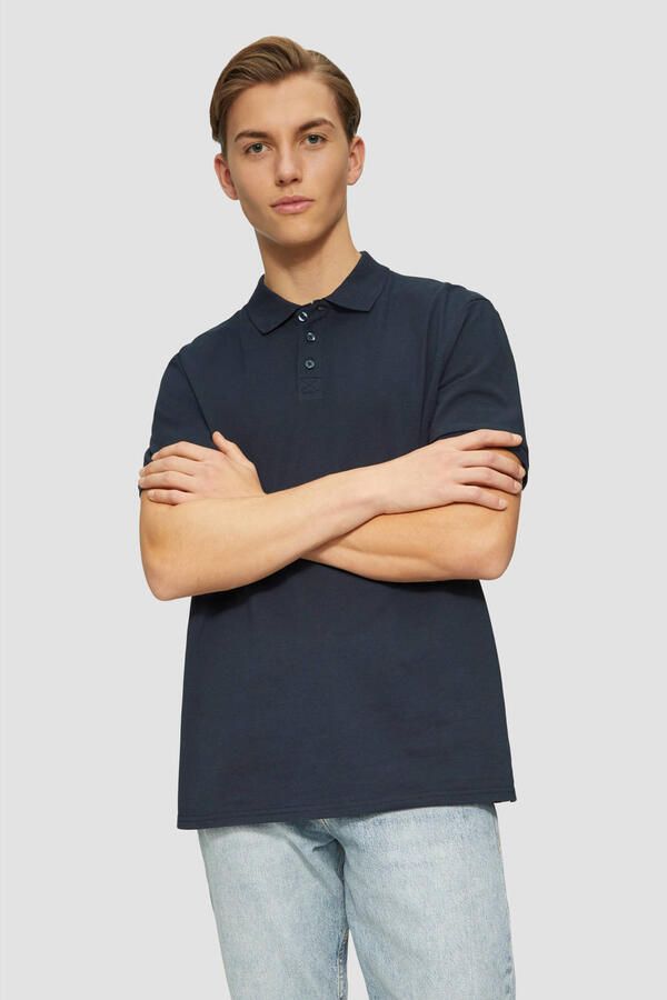 Q S by s.Oliver regular polo donkerblauw - Foto 2