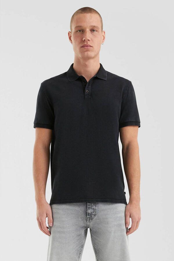 Q S by s.Oliver regular polo zwart - Foto 1