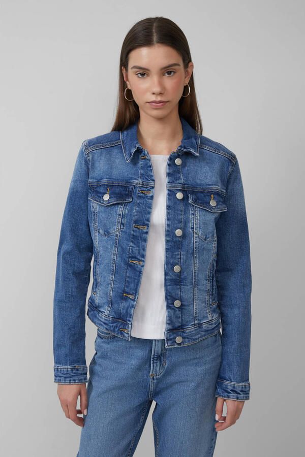 Q S by s.Oliver spijkerjas medium blue denim