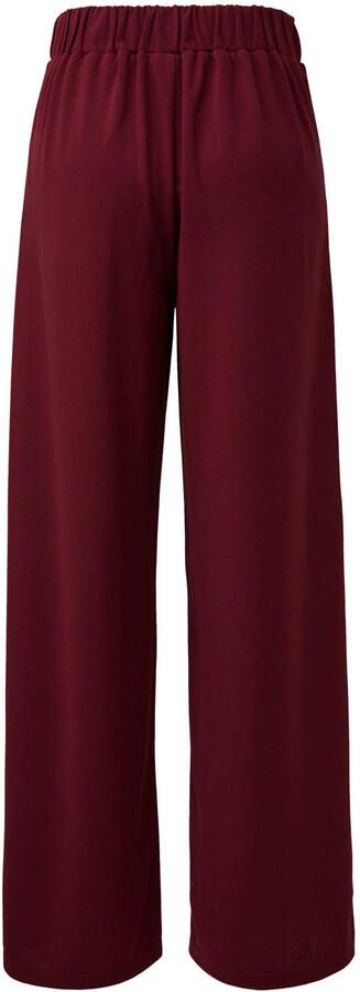 Q S by s.Oliver straight regular waist pantalon donkerrood