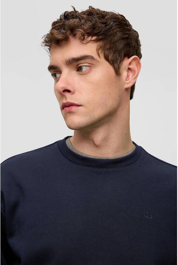 Q S designed by Sweatshirt met geborduurd logo