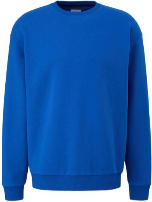 Q S by s.Oliver sweater met logo blauw